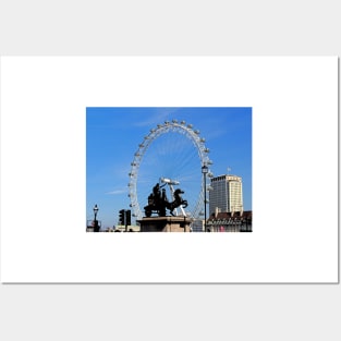 Boadicea supporting the eye in London Posters and Art